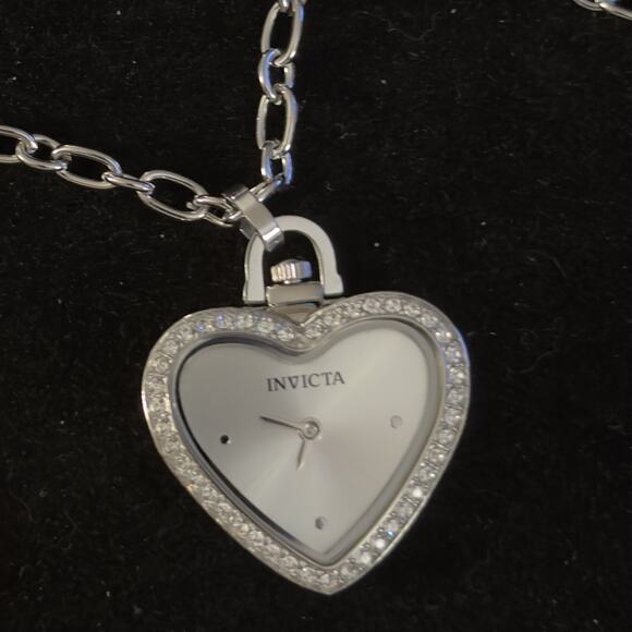 Invicta Mini 27.5mm Angel Women’s Watch Necklace Silver (49937) $199 MSRP-NEW - Picture 3 of 16